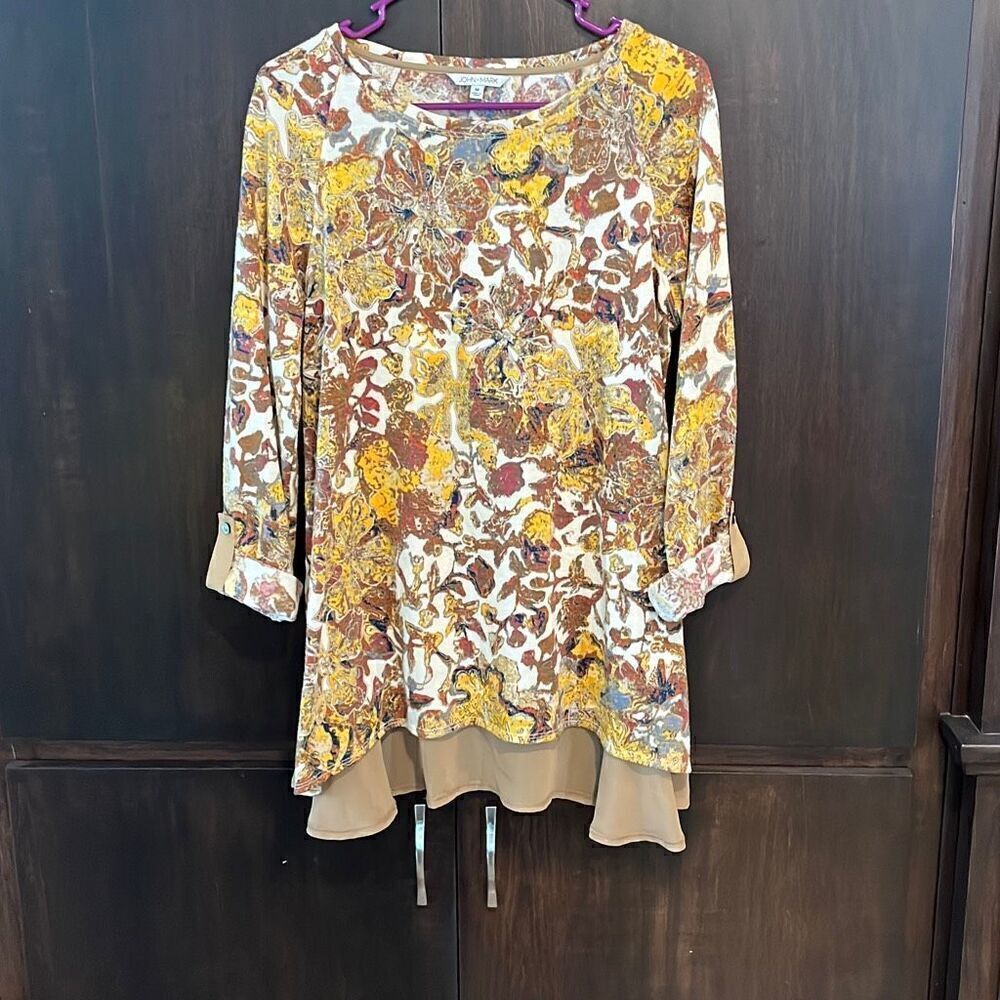 John Mark Mixed Media Sweater Size Medium